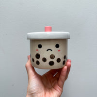 Happy Sad Boba Tea Lidded Jar 1