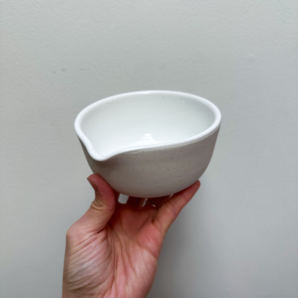 Speckled White Matcha Bowl