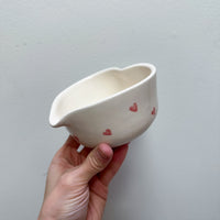 Red Hearts Heart Matcha Bowl