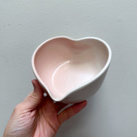 Pink & White Heart Matcha Bowl