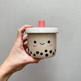 Happy Sad Boba Tea Lidded Jar 2