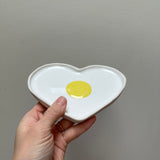 Porcelain Heart Egg Plate/Spoon Rest