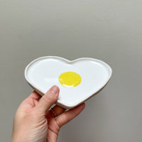 Porcelain Heart Egg Plate/Spoon Rest