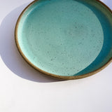 7" Sea Green / Mint Green Speckled Plate
