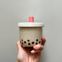 Boba Tea Lidded Jar