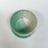 White & Mint Berry Bowl w/ built-in plate