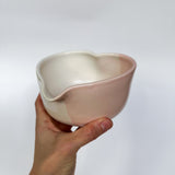 Pink & White Heart Matcha Bowl