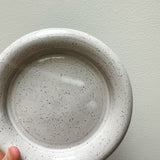 6" White Speckled Donut Plate