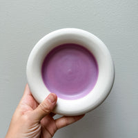 6" Purple & White Donut Plate