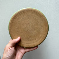 6" Matte Green Speckled Donut Plate