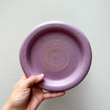 7" Matte Purple Speckled Donut Plate