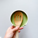 Matte Green Porcelain Spoon Rest