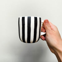b&w Porcelain Stripe Mug (13 oz)