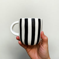 b&w Porcelain Stripe Mug (13 oz)
