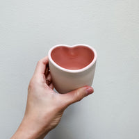 Pink Porcelain Heart Cup (9 oz)