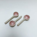 Pink Speckled Porcelain Spoon