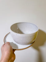 Speckled bowl & plate