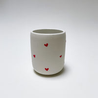Red Hearts Porcelain Cup (10 oz)