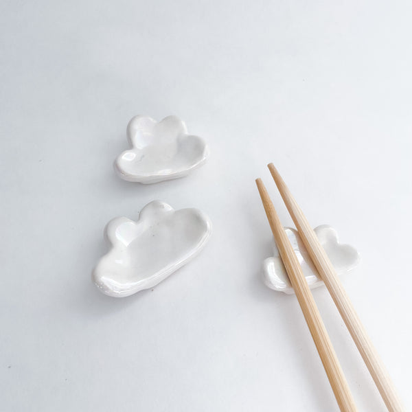 Pearlescent Cloud Chopstick Holders