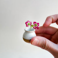 Mini White Speckled Vase
