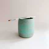 Seafoam Speckled Paintbrush Holder