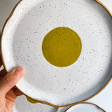 SALE: 7" Peppered Egg Dinner Plate